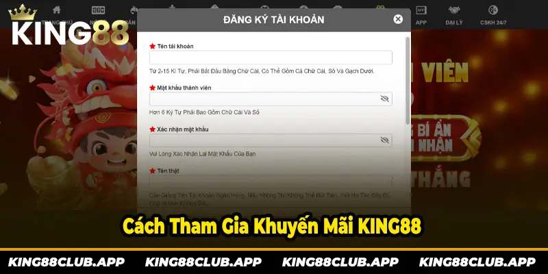 Hướng dẫn tham gia để nhận khuyến mãi của KING88